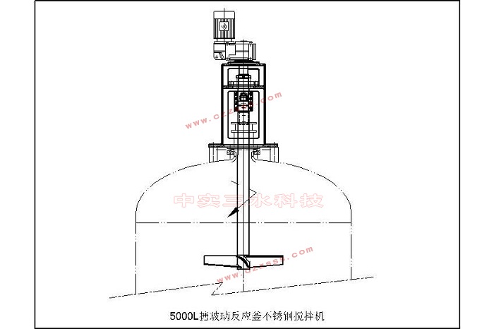 5000L搪玻璃反應釜攪拌機