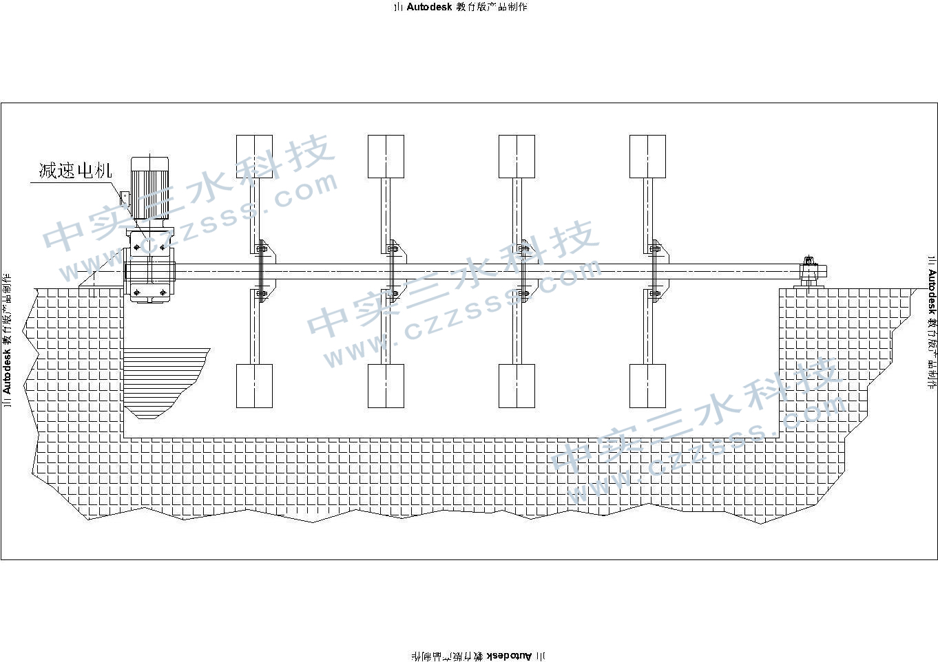 臥式耙水?dāng)嚢铏C(jī)
